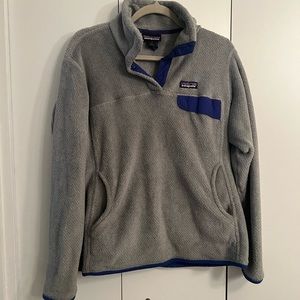 Gray Patagonia Quarter Zip Fleece - Size Large